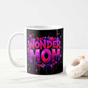 Taza De Café Wonder Mom cita Flores en el Día de la Madre