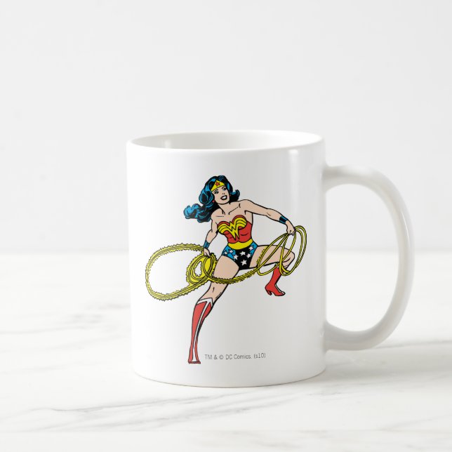 Taza De Café Wonder Woman Swinging Lasso Right (Derecha)