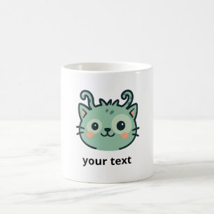 Taza De Café Wonky Zoo Cat Personalizado Mug   Añadir el texto