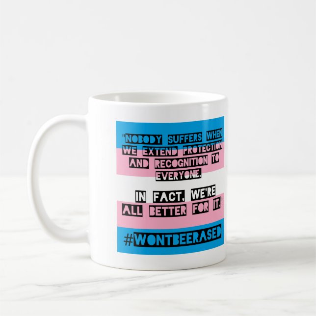 Taza de café #WontBeErased OKC de PFLAG (Izquierda)