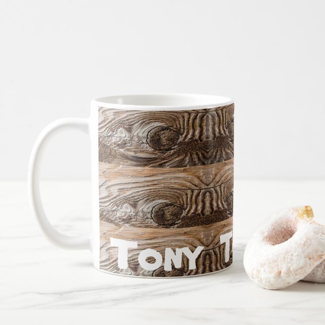 Taza De Café Wood Mug (Con donut)