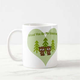 Taza De Café Wood You Be My Valentine