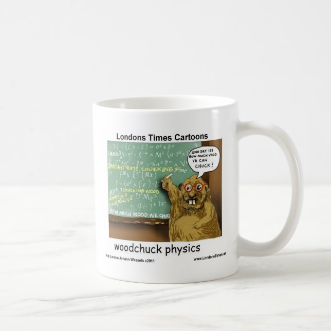 Taza De Café Woodchuck Physics Graciosos Regalos Tees Mugs & Ca (Derecha)
