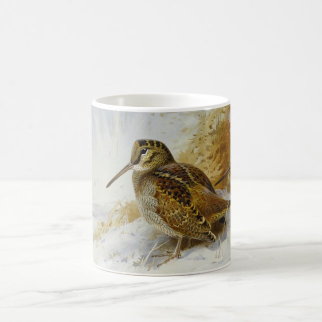 Taza De Café Woodcock en invierno, de Archibald Thorburn (Centro)