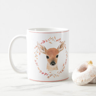 Taza De Café Woodland Animals Baby Deer Watercolor Cute Sweet