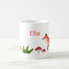 Taza De Café Woodland Cute Kids Personalizado Fox Mug