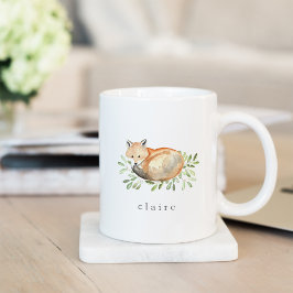 Taza De Café Woodland Fox Personalizado