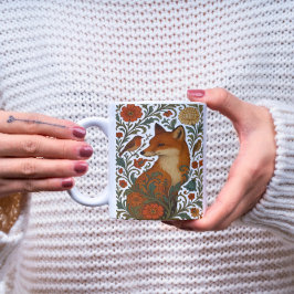 Taza De Café Woodland Grace Fox Motif en flor