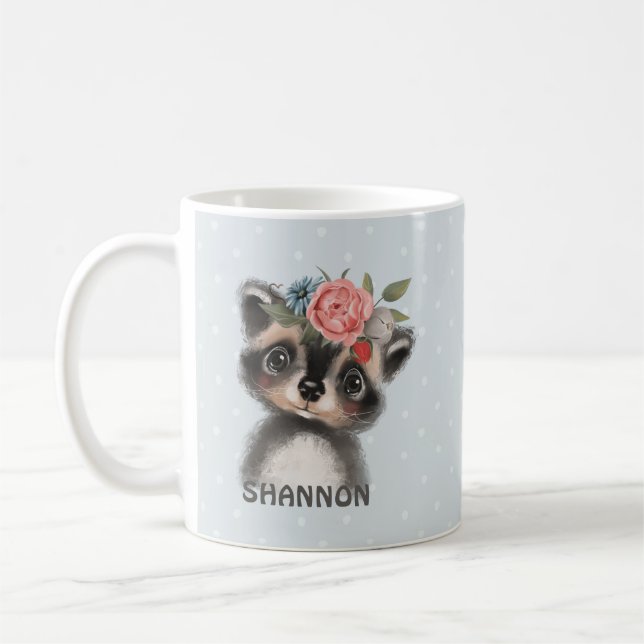 Taza De Café Woodland Raccoon Coffee Mug (Izquierda)