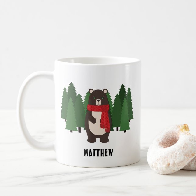 Taza De Café Woodsy Bear (Con donut)