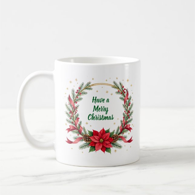 Taza De Café Woof Woof Christmas Mug - Customizable Text  (Izquierda)