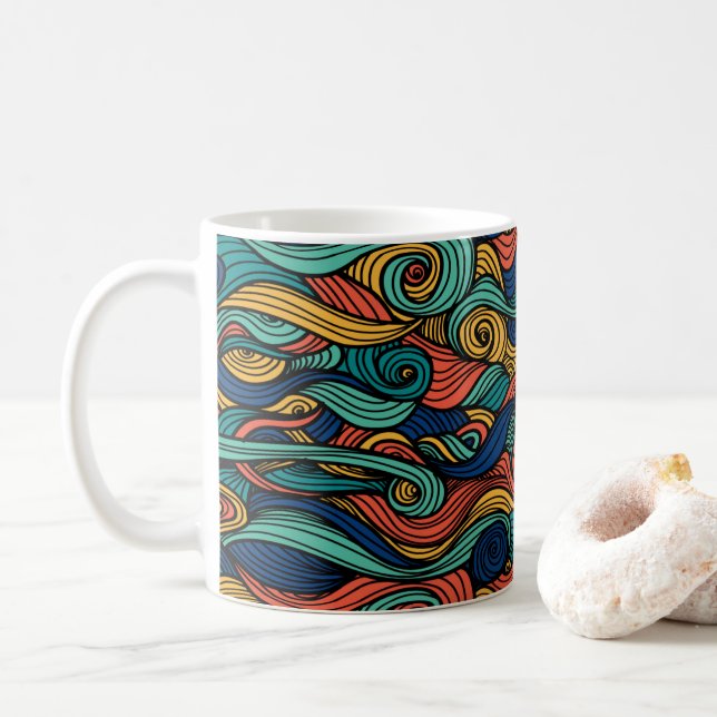 Taza De Café Wool Topped paisley (Con donut)