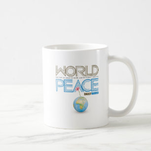 Taza De Café WORD® DIARIO "paz de mundo"