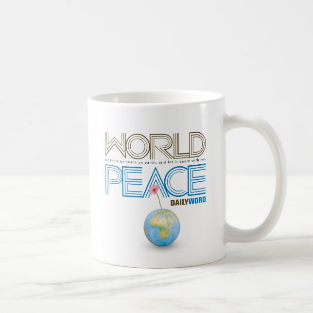 Taza De Café WORD® DIARIO "paz de mundo" (Derecha)