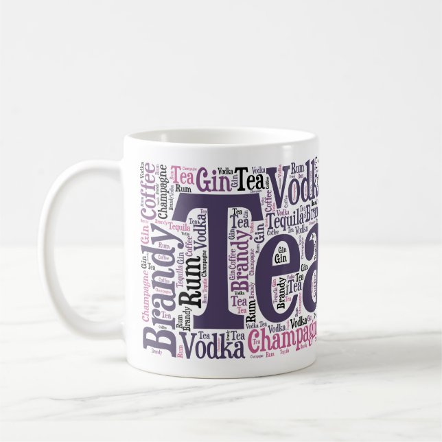 Taza De Café WordArt Mug (Izquierda)