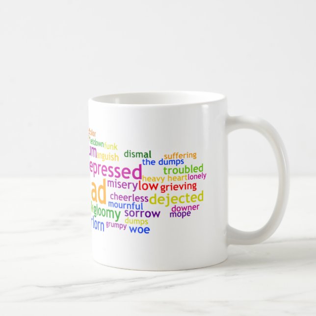 Taza De Café Wordle triste (Derecha)