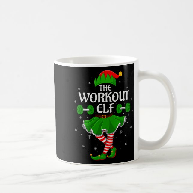 Taza De Café Workout Elf Christmas Family Girls Women Elf Squad (Derecha)