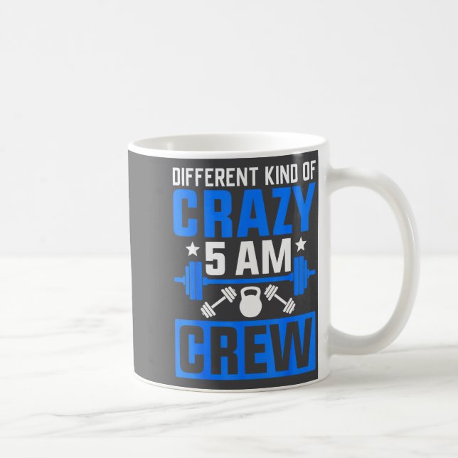 Taza De Café Workout Squad 5am Crew Funny Gym Quote  (Derecha)