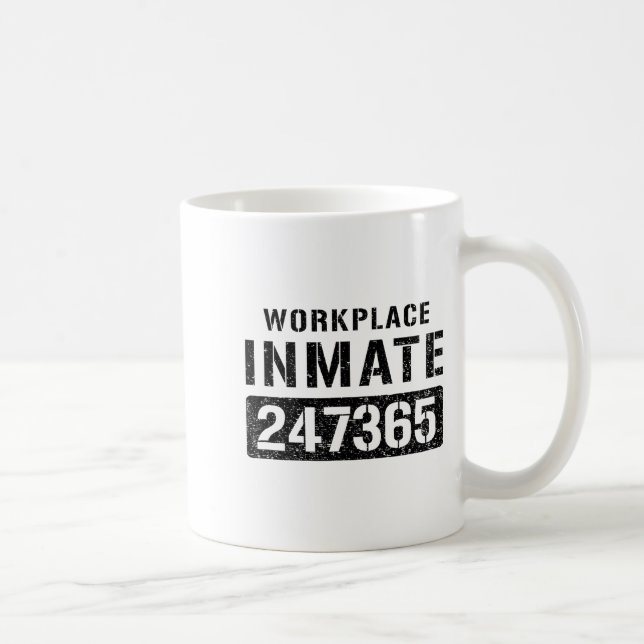 Taza De Café Workplace Worker Prisoner Inmate Halloween Costume (Derecha)