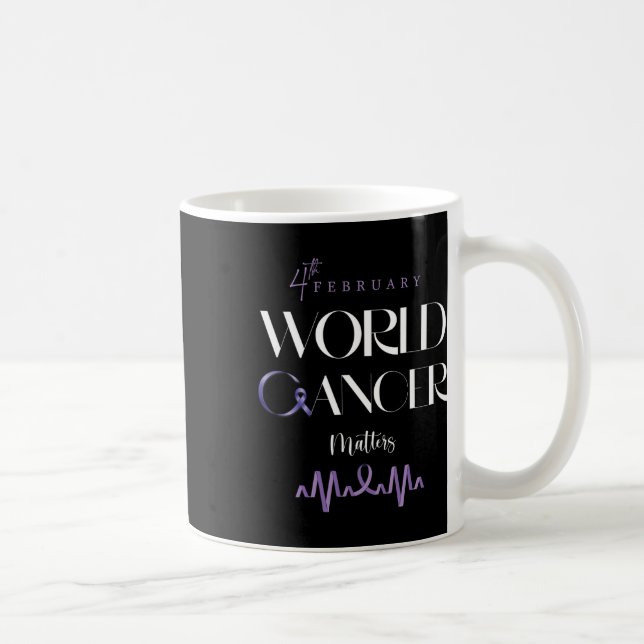 Taza De Café World Cancer Day February Support 2022  (Derecha)