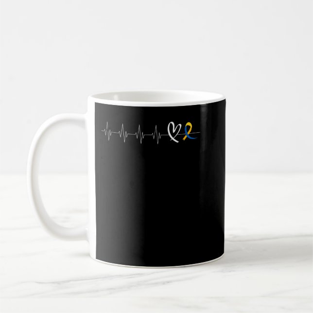 Taza De Café world down Syndrome Awareness day - Blue Yellow (Izquierda)