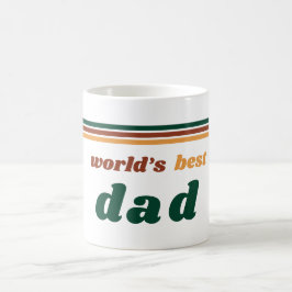 Taza De Café World’s Best Dad Mug | Retro 70s Father’s Day Gift