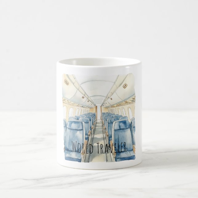 Taza De Café World Travel Window Airplane Seats (Centro)