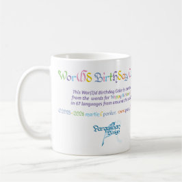 Taza De Café World Word Birday Cake Mug