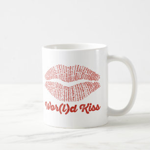 Taza De Café World Word Kiss Mug