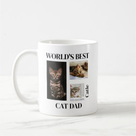 Taza De Café World's Best Cat Dad Custom Name Gift