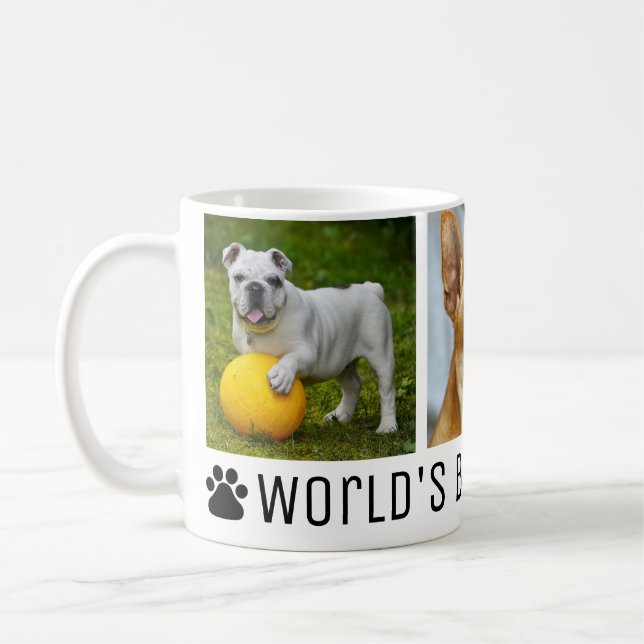 Taza De Café World's Best Dog Dad, Custom Photo  (Izquierda)