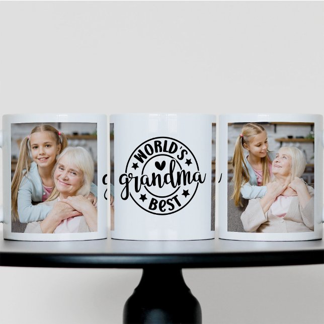 Taza De Café World's Best Grandma Photo 3 Sided (Subido por el creador)