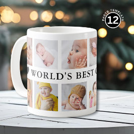 Taza De Café World's Best Grandpa 12 Photo Black And White