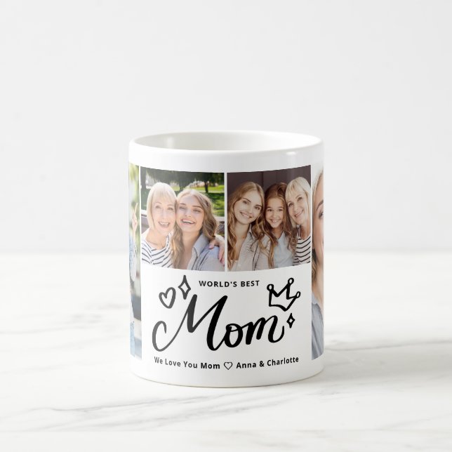 Taza De Café World's Best Mom Ever Photo Collage Mother's Day (Centro)