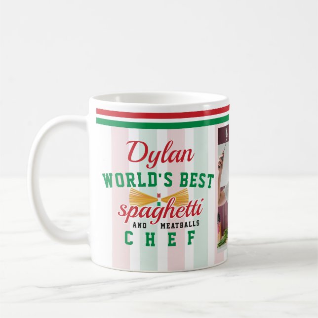 Taza De Café World's Best Spaghetti & Meatballs Funny Italian (Izquierda)