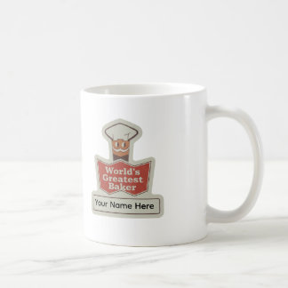 Taza De Café World's Greatest Baker Retro Cartoon Custom Mug