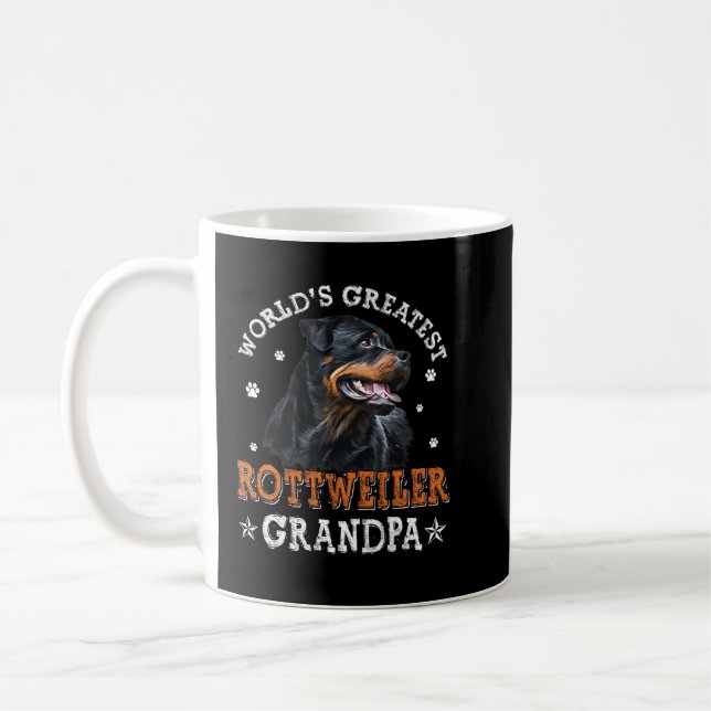 Taza De Café World's Greatest Rottweiler Grandpa Funny Rottie P (Izquierda)