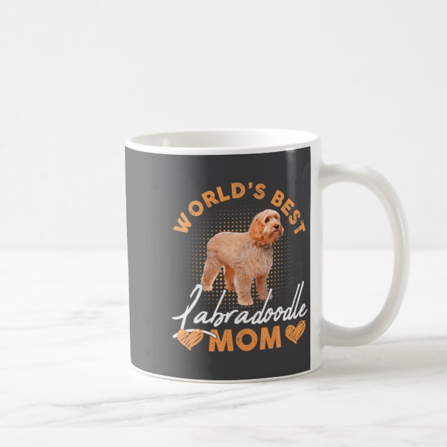 Taza De Café Worlds Labradoodle Mom Dog Funny  (Derecha)