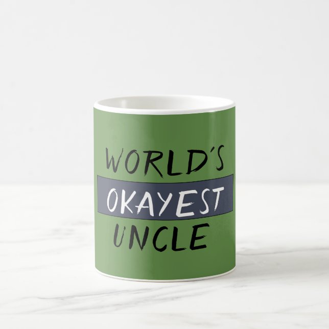 Taza De Café Worlds Okayest Uncle Funny (Centro)