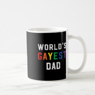 Taza De Café Worlest Gayest Dad Cute Gay Pride Lgbt Fathers Day