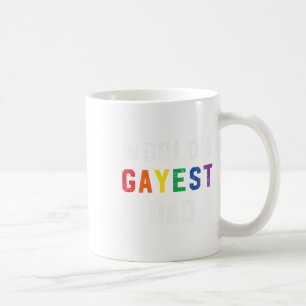 Taza De Café Worlest Gayest Dad Cute Gay Pride Lgbt Fathers Day
