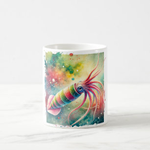 Taza De Café Worm Squid 170624AREF109 - Watercolor