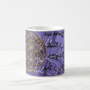 Taza De Café Worte Der Blume Des Lebens
