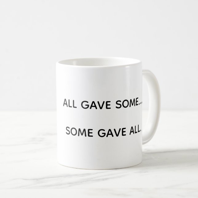 Taza De Café Wounded Warriors Support (Anverso derecho)