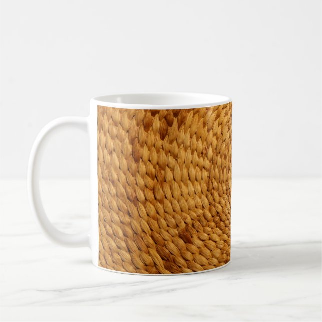 Taza De Café woven bast background texture brown (Izquierda)
