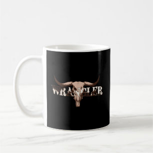 Taza De Café Wrangler Piel de vaca Cow Skull Print Wrangler