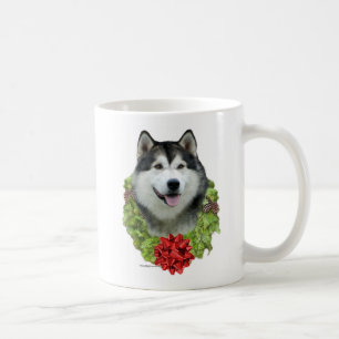 Taza De Café Wreath de Alaskan Malamute