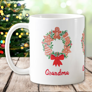 Taza De Café Wreath, Navidades de la abuela