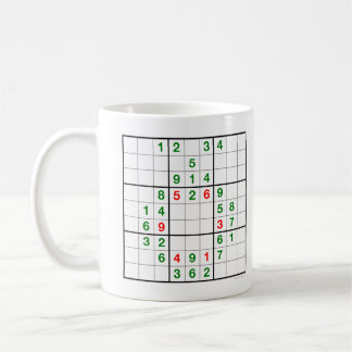 Taza De Café Wreath Sudoku con puzzle descargable Mug