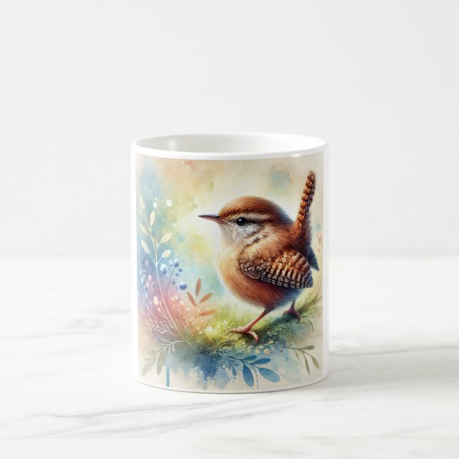 Taza De Café Wren in a peaceful garden 201024AREF121 - Watercol (Centro)
